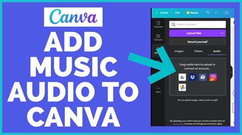 how to add music to canva