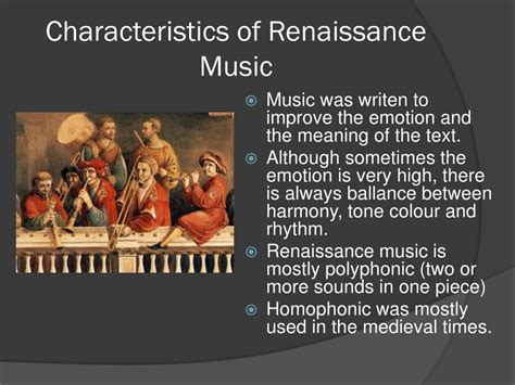 Select All the Characteristics of Renaissance Music